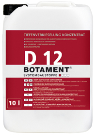 BOTAMENT® D 12 - Tiefenverkieselung-Konzentrat (BOTAZIT®) 10.00Stck./Kanister  ,Farbe:quellblau ,Gebinde:10 Liter 