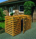Holz M?lltonnencontainer f?r 2 Tonnen 1/Stck  ,Ma?e (cm):L 90 x B 78 x H 116 