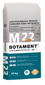 BOTAMENT? M 22 HP High Performance - Premium Flexkleber D?nnbett/Mittelbett (BOTACT?) 20.00Sack/Sack  ,Farbe:grau ,Gebinde:1x20 kg 