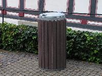 Abfallbehälter STORA aus Recyclingkunststoff 1/Stck  ,Durchmesser mm:520 ,Höhe mm:1000 ,Volumen:ca. 130 l 
