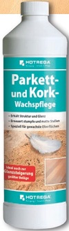HOTREGA Parkett und Kork-Wachspflege 6.00Pack/Pack  ,Inhalt:1 Liter (Konzentrat) ,Gebinde:6 Stck. 