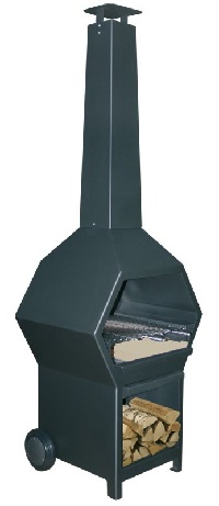 HEIBI Grillkamin Vesuvio aus Stahl 1/Stck  ,Modell:51234-042 ,Ausf?hrung:Stahl 