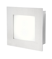 HEIBI LED Außenwand- und Deckenleuchte LAXU 1/Stck  ,Modell:68128-072 ,Ausführung:Edelstahl/Glas ,Lichtfarbe:4000 K 