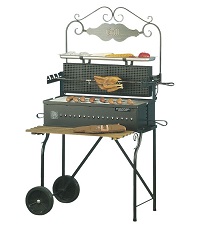 HEIBI Holzkohlegrill SMOKY, schwarz 1/Stck  ,Art.-Nr.:51052-026 ,Ausf?hrung:Stahlblech/Schwarz antik 