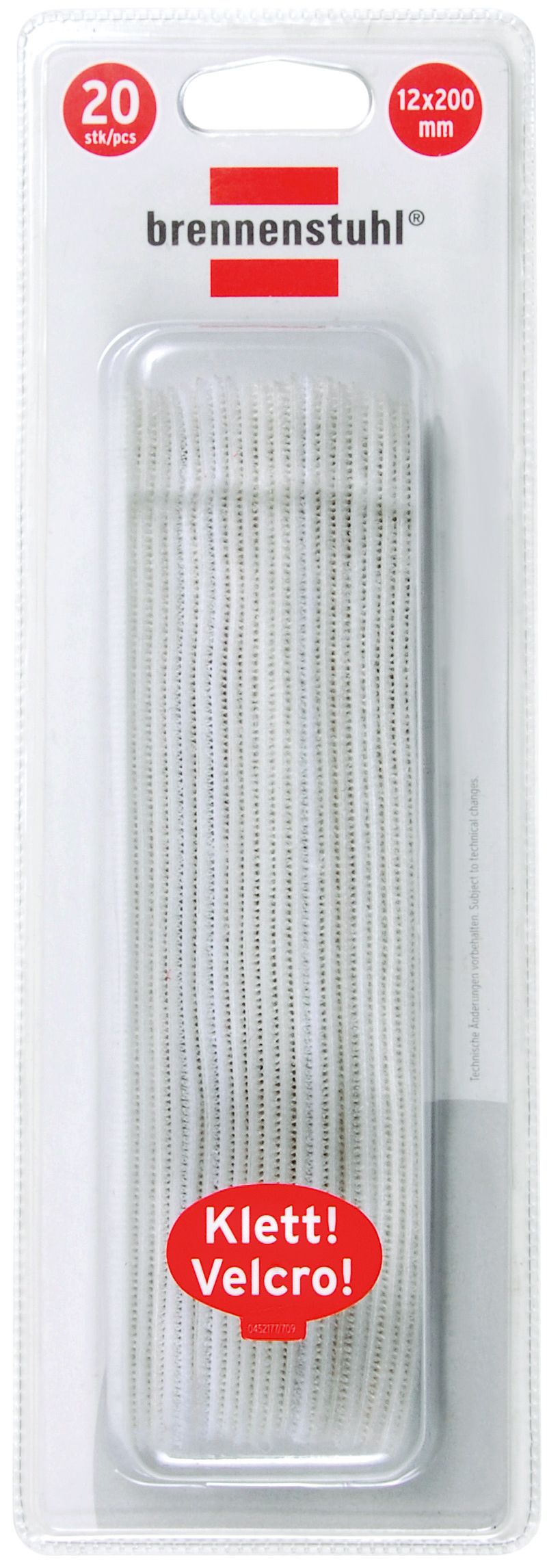  Klett-Kabelbinder weiß 12mm x 200mm  1/Stck  ,Länge:4,000 ,Breite:10,000 ,Höhe:29,500 