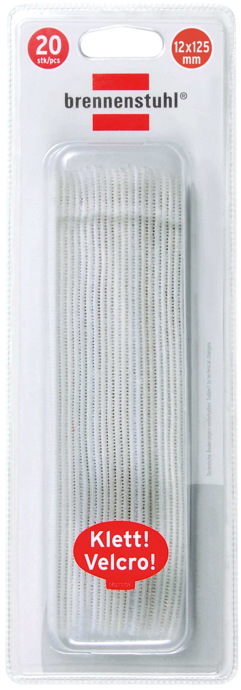  Klett-Kabelbinder weiß 12mm x 125mm  1/Stck  ,Länge:3,000 ,Breite:8,000 ,Höhe:23,000 