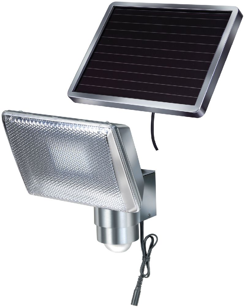  Solar LED-Strahler SOL 80 ALU IP44 mit Infrarot-Bewegungsmelder 8xLED 0,5W 350lm Kabellänge 4,75m Farbe ALU  1/Stck  ,Länge:23,000 ,Breite:27,000 ,Höhe:20,000 