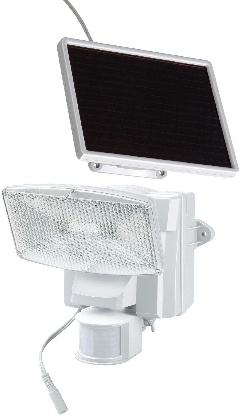  Solar LED-Strahler SOL 80 plus IP44 mit Infrarot-Bewegungsmelder 8xLED 0,5W 350lm Kabellänge 4,75m Farbe weiß  1/Stck  ,Länge:26,500 ,Breite:27,000 ,Höhe:21,500 