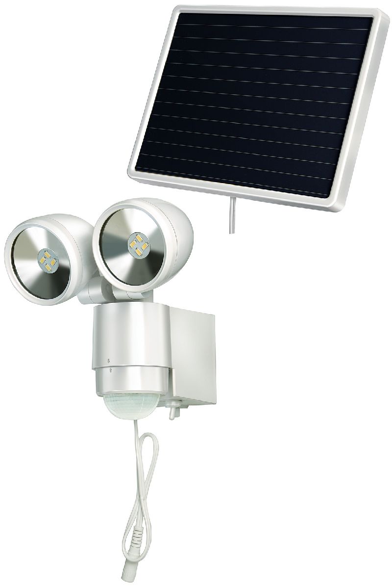  Solar LED-Spot SOL 2x4 IP44 mit Infrarot-Bewegungsmelder 8xLED 0,5W 300lm Kabellänge 4,75m Farbe weiß  1/Stck  ,Länge:25,500 ,Breite:20,500 ,Höhe:20,500 