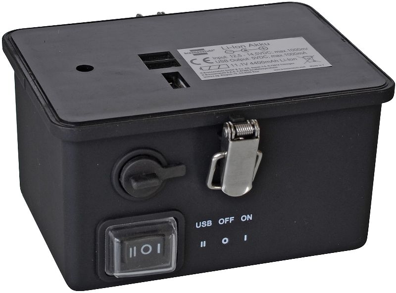  Li-Ion Akku 11,1V/4400mAh f?r Mobile Akku Chip-LED-Leuchte 20W  1/Stck  ,L?nge:11,000 ,Breite:12,500 ,H?he:7,500 