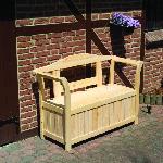 Holz Friesenbank mit Kissenbox
