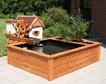 Holz Terrassenteich mit Wassermhle