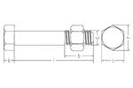 Sechskantschrauben mit Mutter DIN 7990, feuerverzinkt - M24