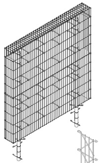 <b>BLICKS PROFESSIONAL</b> Gabionen (Grundmodul) Tiefe 23cm
