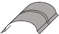 Luxmetall Tonnenfirst fr LM D-Tile 1060