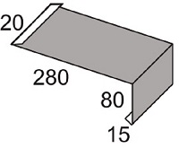 Luxmetall Traufkappe Nr. 11 fr LM D-20/138, 35/207 und 18/76