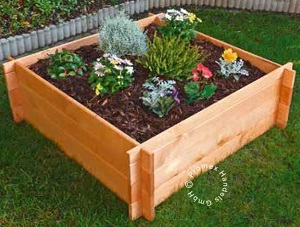 Erhhtes Holz Pflanzbeet