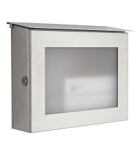 <b>HEIBI</b> Briefkasten PARNO mit Glasfront, Edelstahl