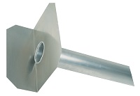 <b>ALTVATER</b> Wasserspeier Alu mit 90 abgewinkelter Klebeplatte (Rohrlnge 800mm)