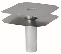<b>ALTVATER</b> Flachdach-Ablauf Edelstahl mit glatter Klebeplatte 2-teilig
