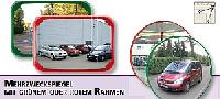 Mehrzweckspiegel Polymir mit grnem oder rotem Rahmen