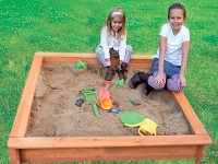 Holz Sandkasten Jonas und Leonie