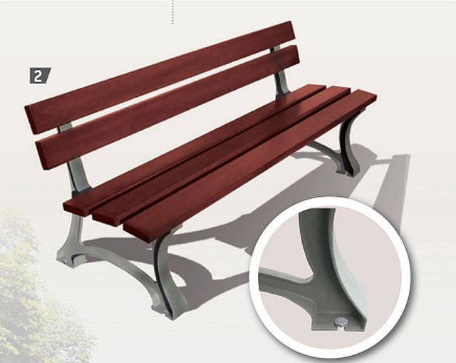 Sitzbank MORA mit Rckenlehne