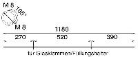 FACO Gel�nder-Stecksystem Pfosten  [135� Eckausbildung M8]