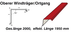 Ortgangblech 150/150 mm[Polmetal]
