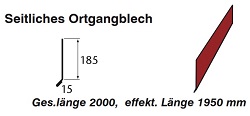 Seitliches Ortgangblech 185mm[PolmetaL]