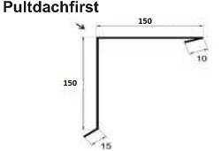 Polmetal Pultdachfirst 150/150