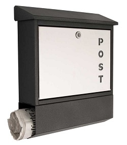 HEIBI Briefkasten mit Schriftzug POST, Materialmix