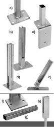 Fussplattenadapter und Fussplatten fr Pfosten [AOS]