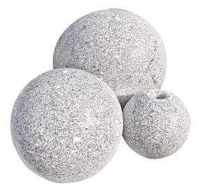 Balls gebohrt und ungebohrt Granit
