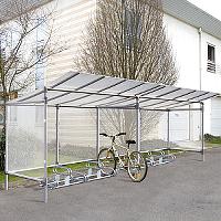 ALU-berdachung mit Fahrradstnder