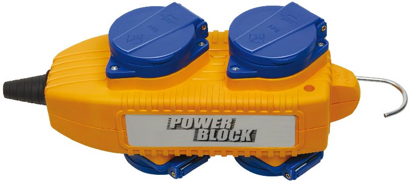  Steckdosen-Powerblock 230V/16A IP44 4-fach 