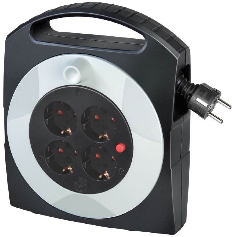  Primera-Line Kabelbox 4-fach schwarz/lichtgrau 5m H05VV-F 3G1,5 