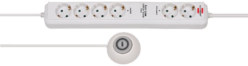  Eco-Line Comfort Switch Plus EL CSP 24 Steckdosenleiste 6-fach weiss 1,5m H05VV-F 3G1,5 2 permanent, 4 schaltbar beleuchteter Hand-/Fu�schalter 