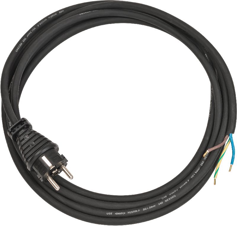  Anschlusskabel 3-polig 3m schwarz H05RR-F 3G1,5 