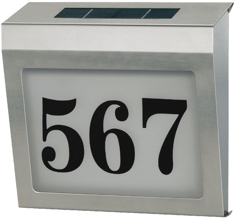  Beleuchtete Solar Hausnummer Solar Power SH 4000 IP44 