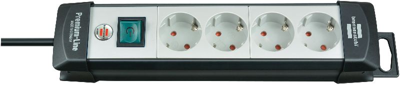  Premium-Line Steckdosenleiste 4-fach schwarz/lichtgrau 1,8m H05VV-F 3G1,5 